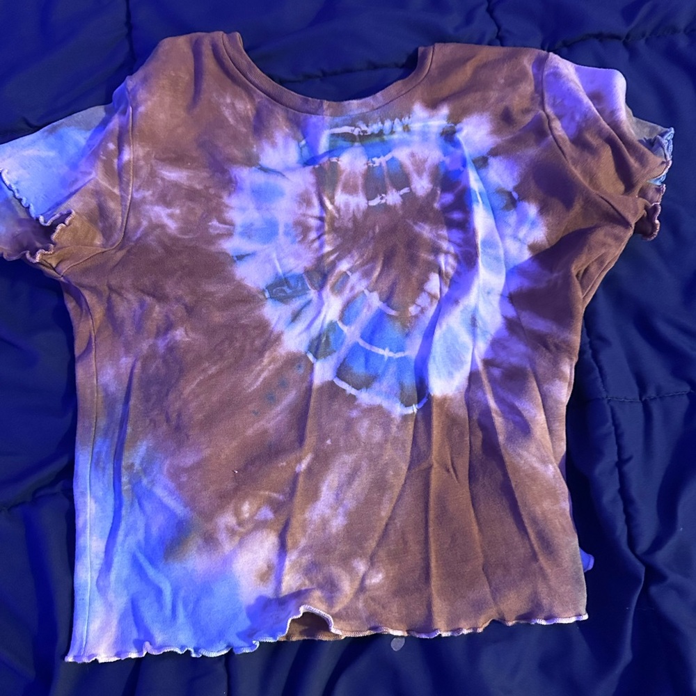 Tie-Dye T-Shirt in Blue and Brown
